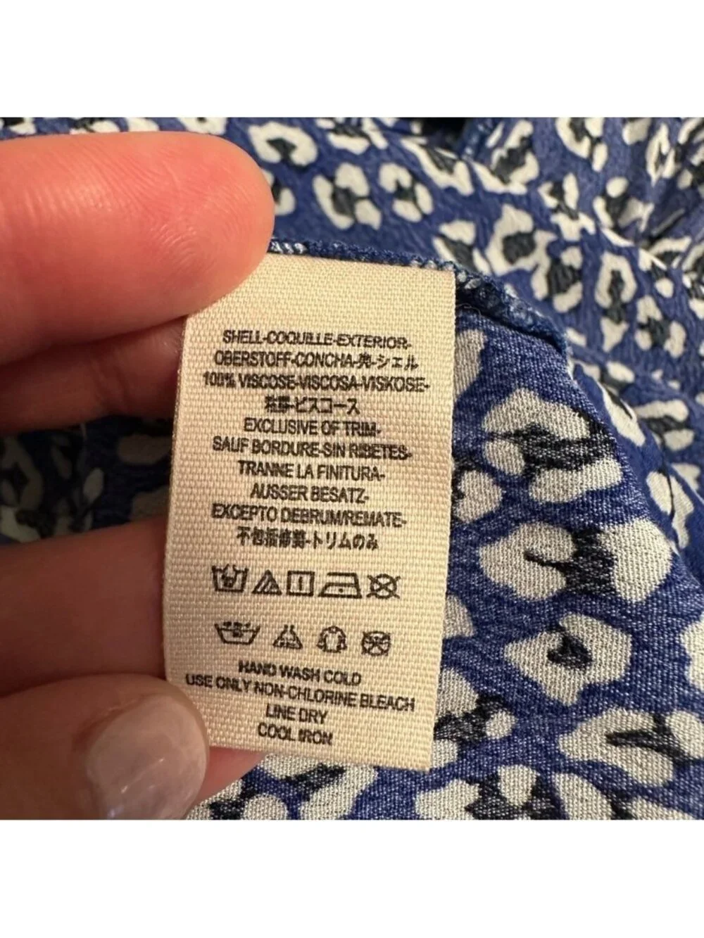 NWT Free People | Women's Blue White Animal Leopard Print Wrap Maxi Dress Size M